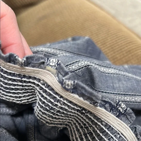 Umgee Gray and White Smocked 3/4 Sleeve Dress. Size Small - Picture 6 of 6